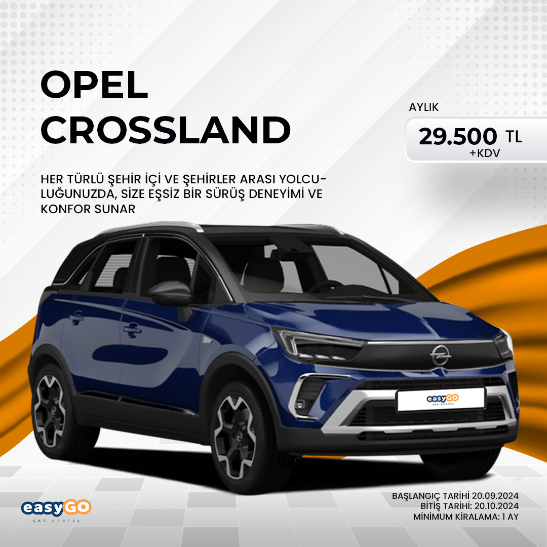 Konfor, Güvenlik ve Tarz: Opel Crossland ile Yolculuğa Çık!