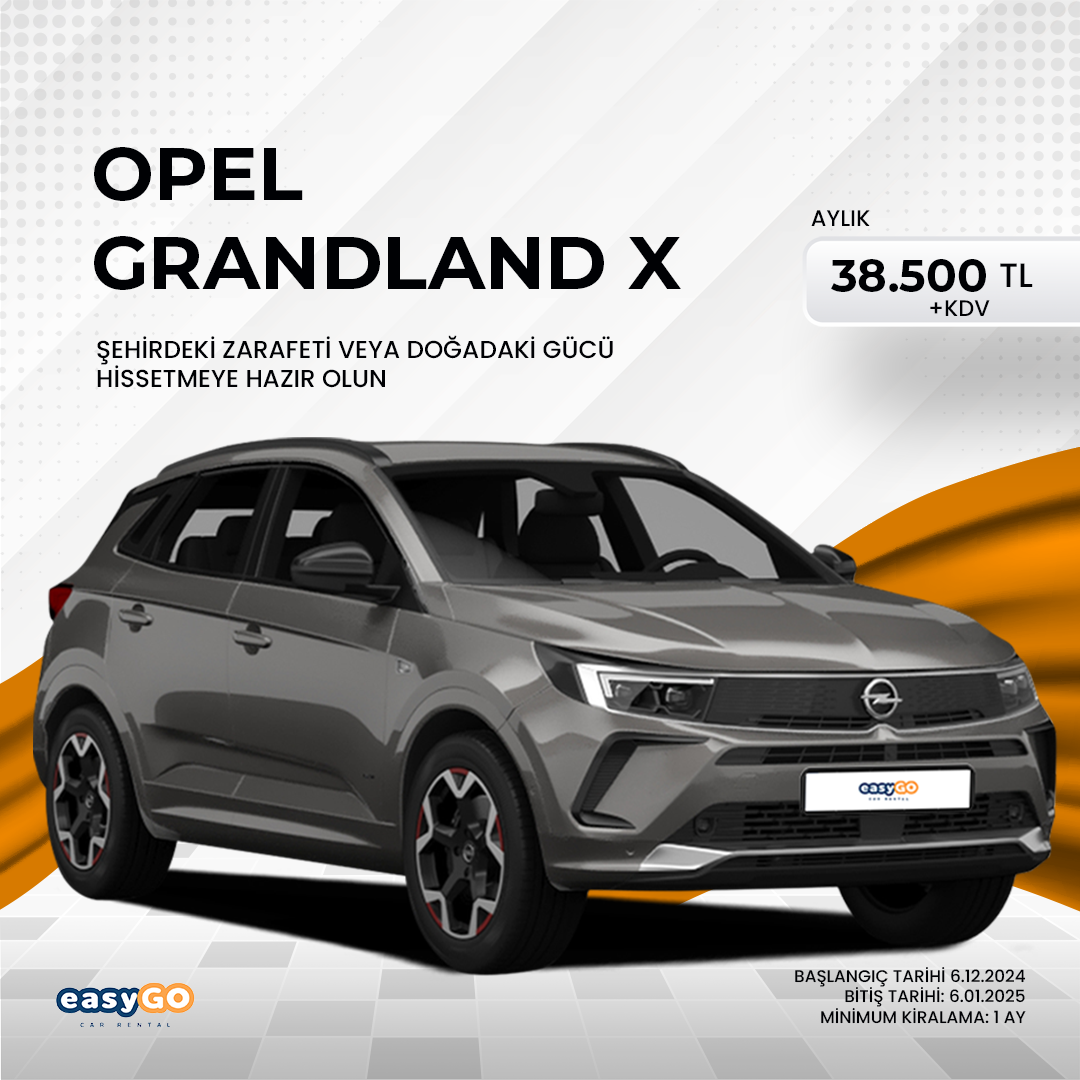 Konfor, Güvenlik ve Tarz: Opel Grandland ile Yolculuğa Çık!