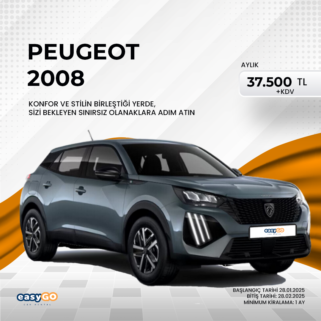 Yenilikçi Tasarım, Ekonomik Fiyat: Peugeot 2008 ile Yolculuklara Çık!